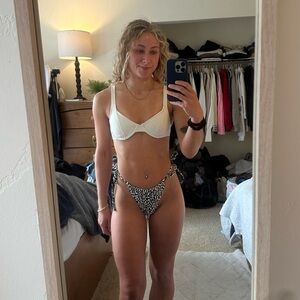 white pacsun swimsuit top - size S